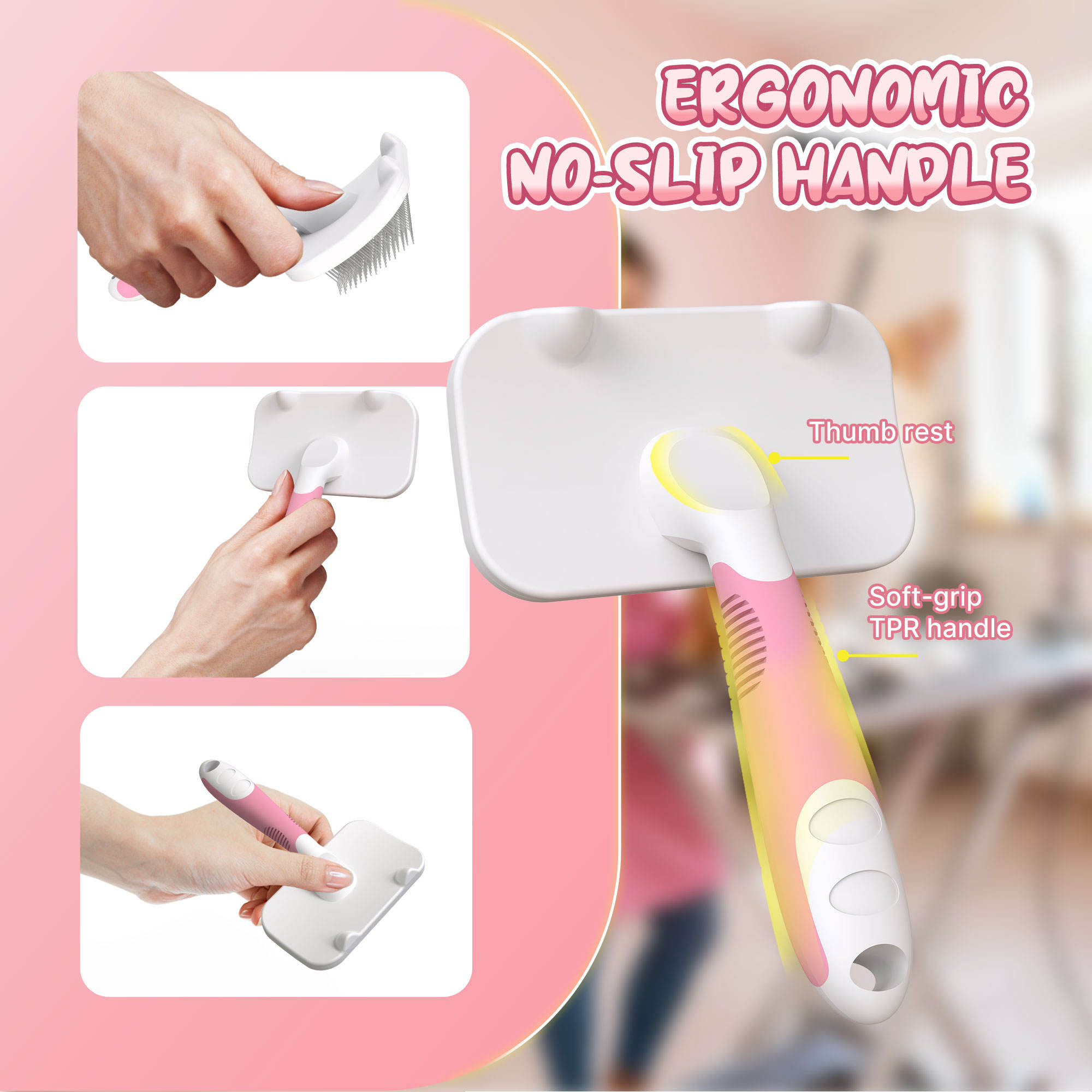New Cat Series Grooming Tools Cute Design Pet Hair Cleaning Small Dog Slicker Brush