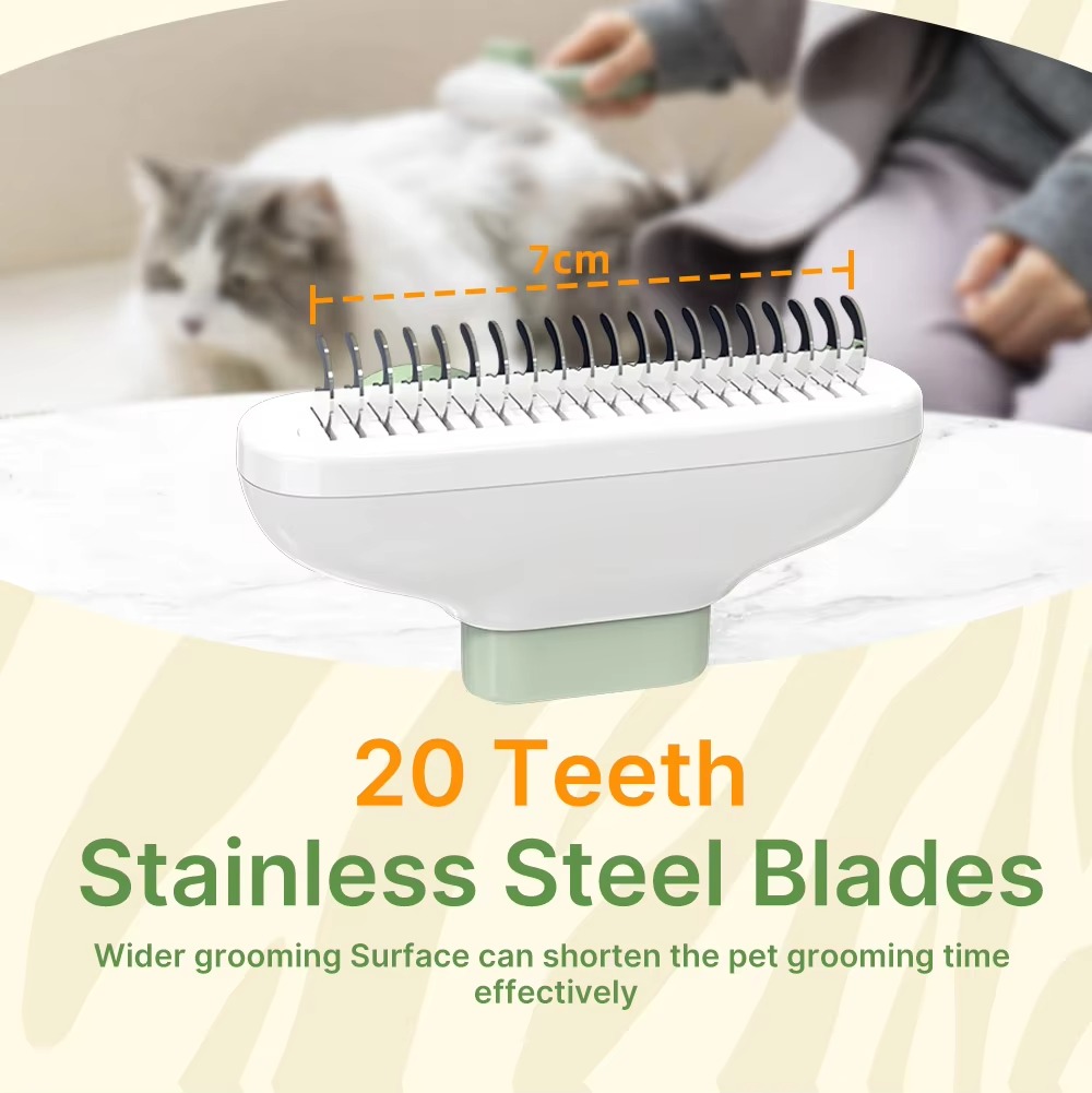 New Self Cleaning Pet Hair Grooming Dematting Comb Undercoat One Button Clean Dog and Cat Brush