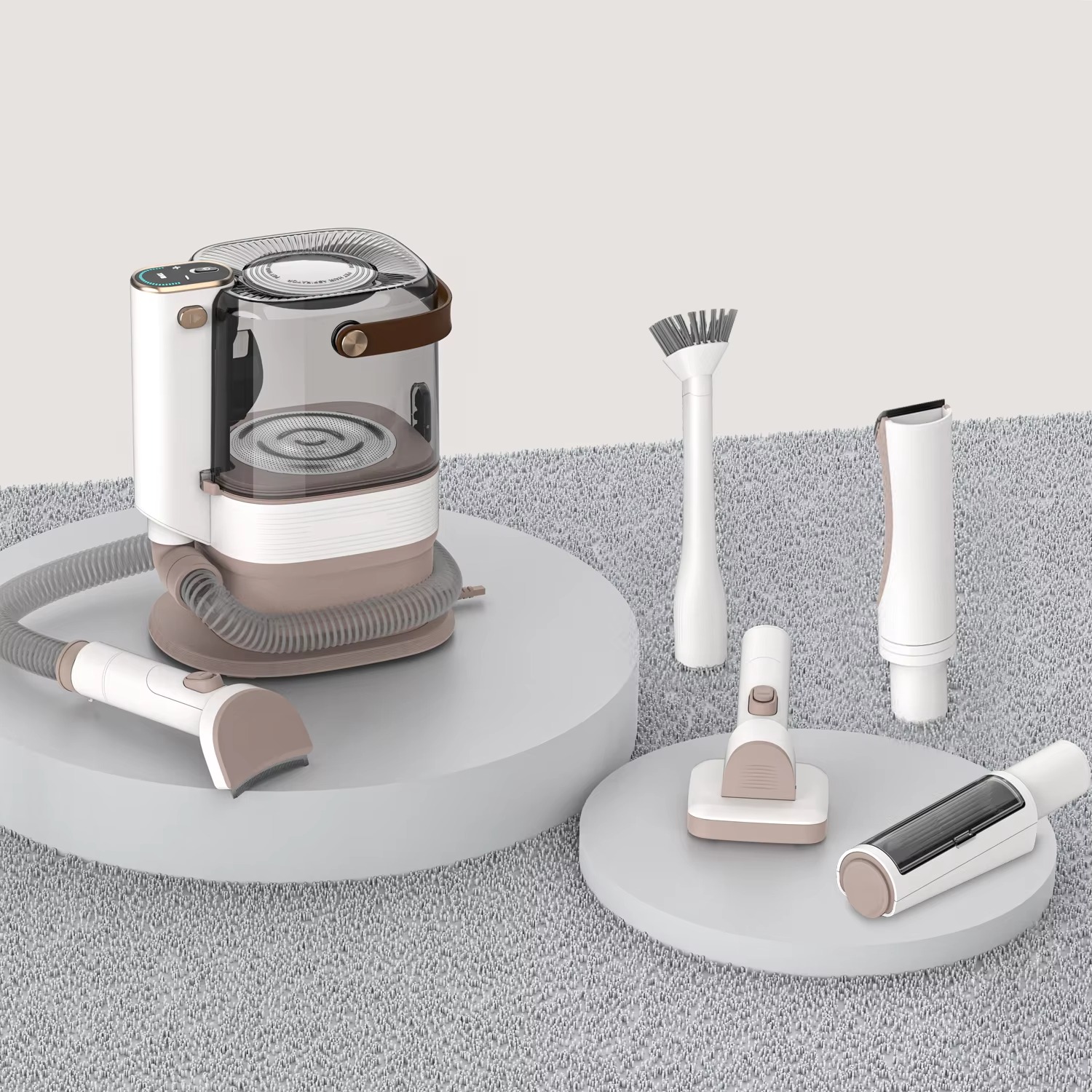 3.2L Large Capacity High Suction Power Pet Vacuum Cleaner Dog and Cat Hair Grooming Brush Kit