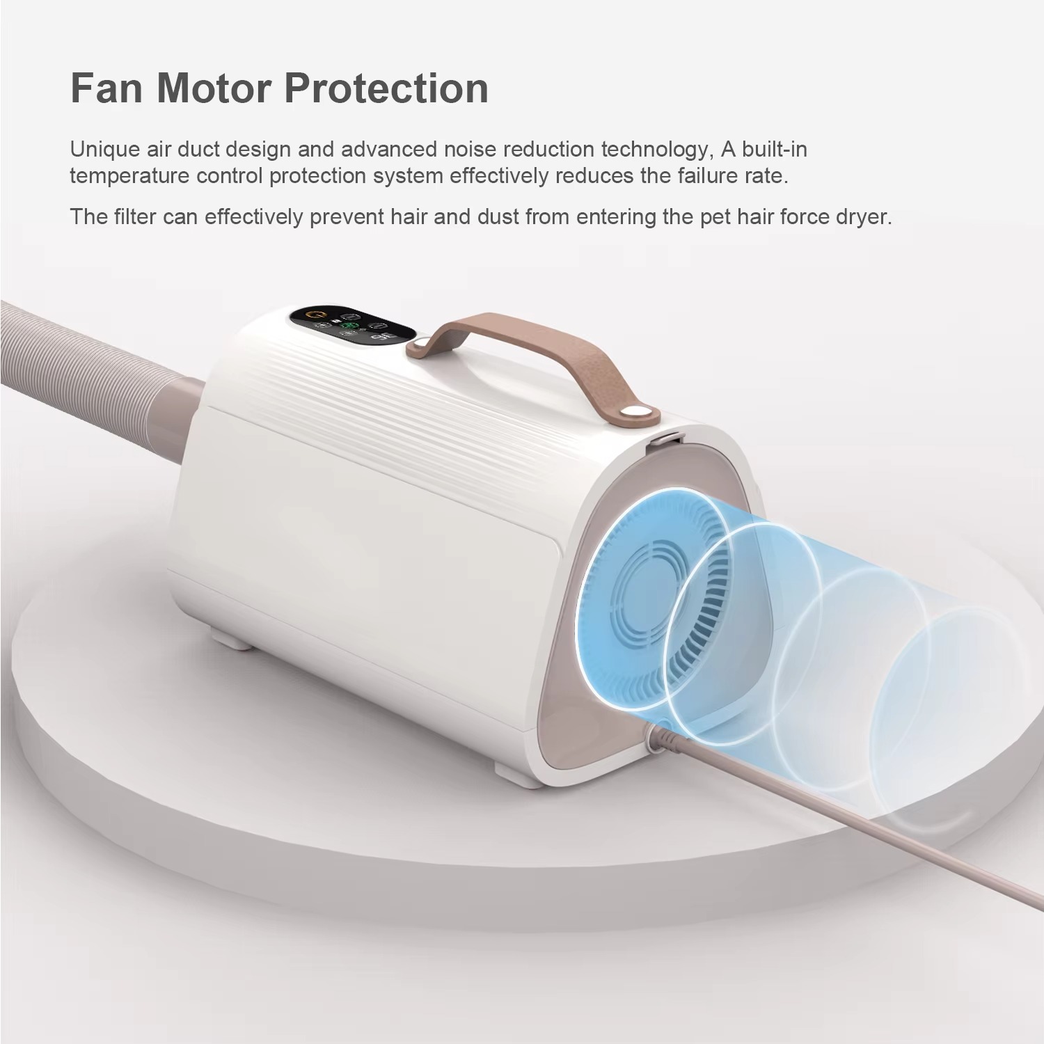 Home Use 4 Nozzles Screen Negative Ions Adjustable Airflow and Temperature Pet Grooming Dog Hair Force Dryer