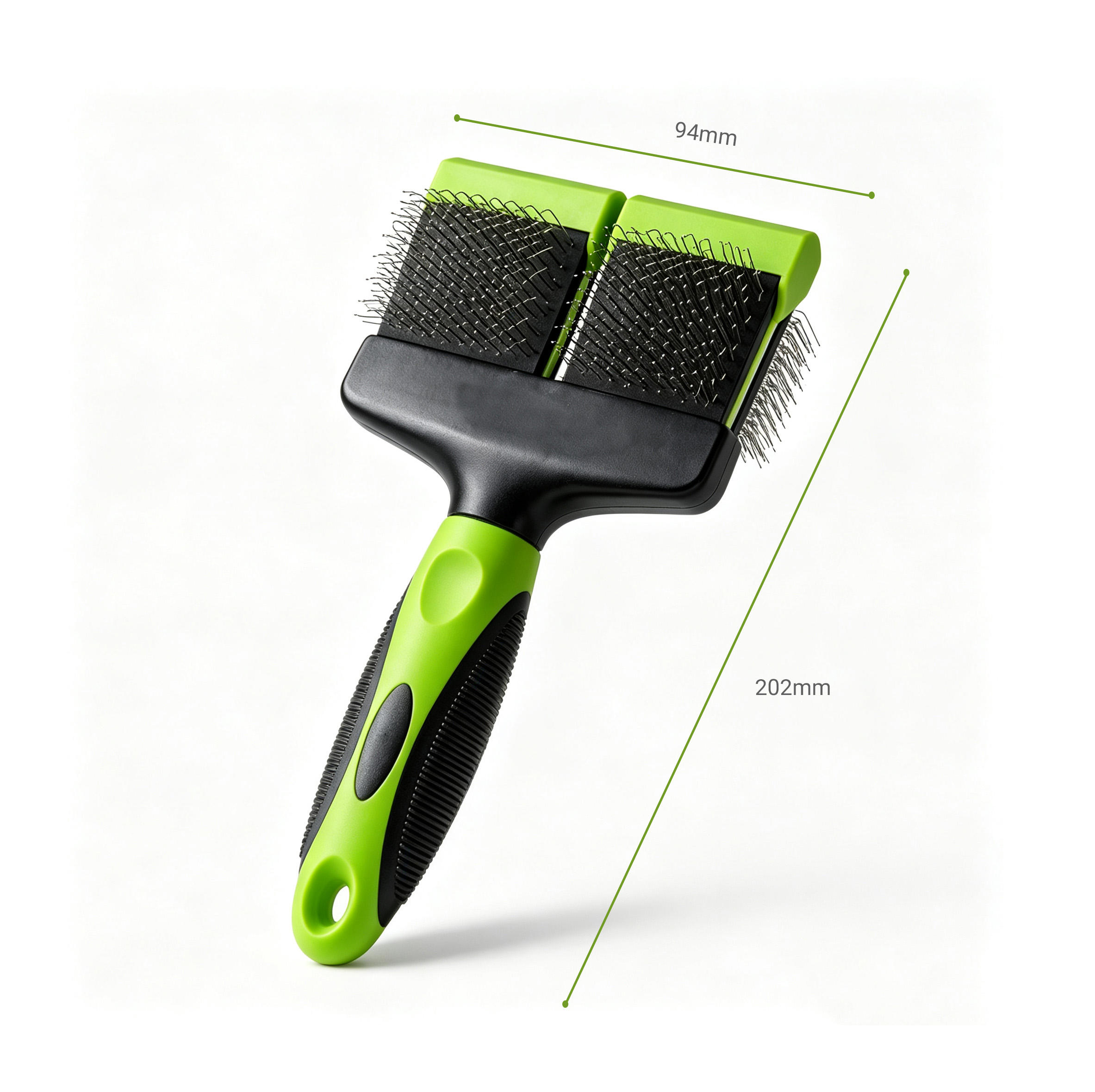 Professional Double Sided Pet Hair Grooming Flexible Dual Head Soft Dogs and Cats Slicker Brush