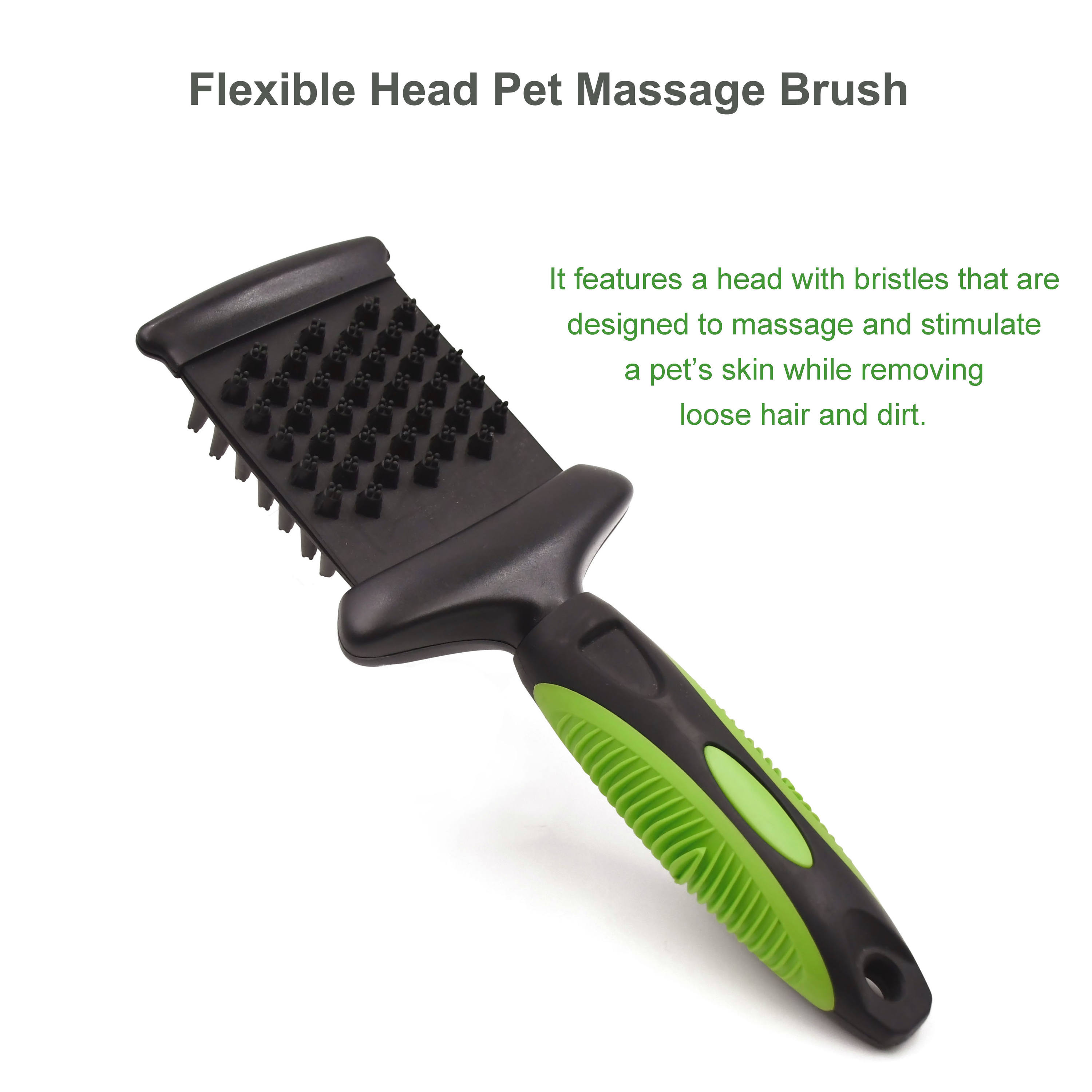 Professional Flexible Head Pet Hair Grooming Massage Shower Bathing Brush for Dog Cat