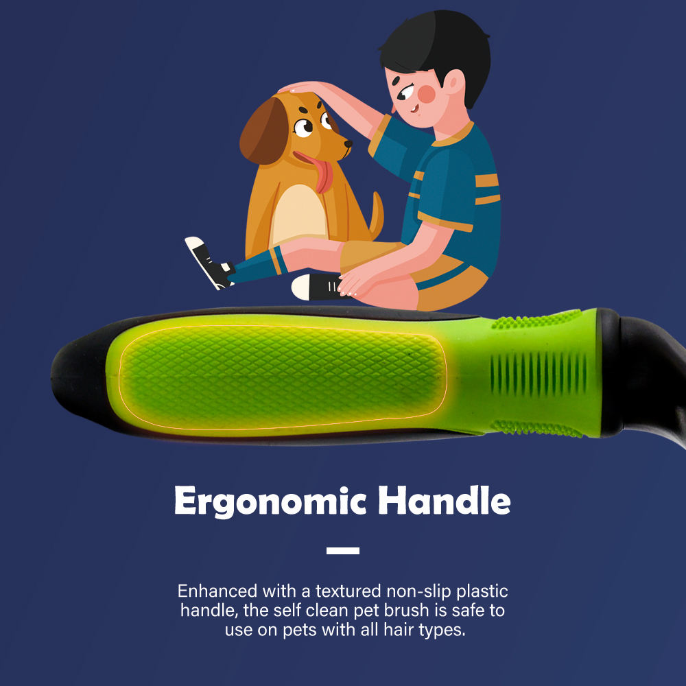 Wholesale Self Cleaning Pet Grooming Massage Dog Cat Pin Brush for Short Long Hair
