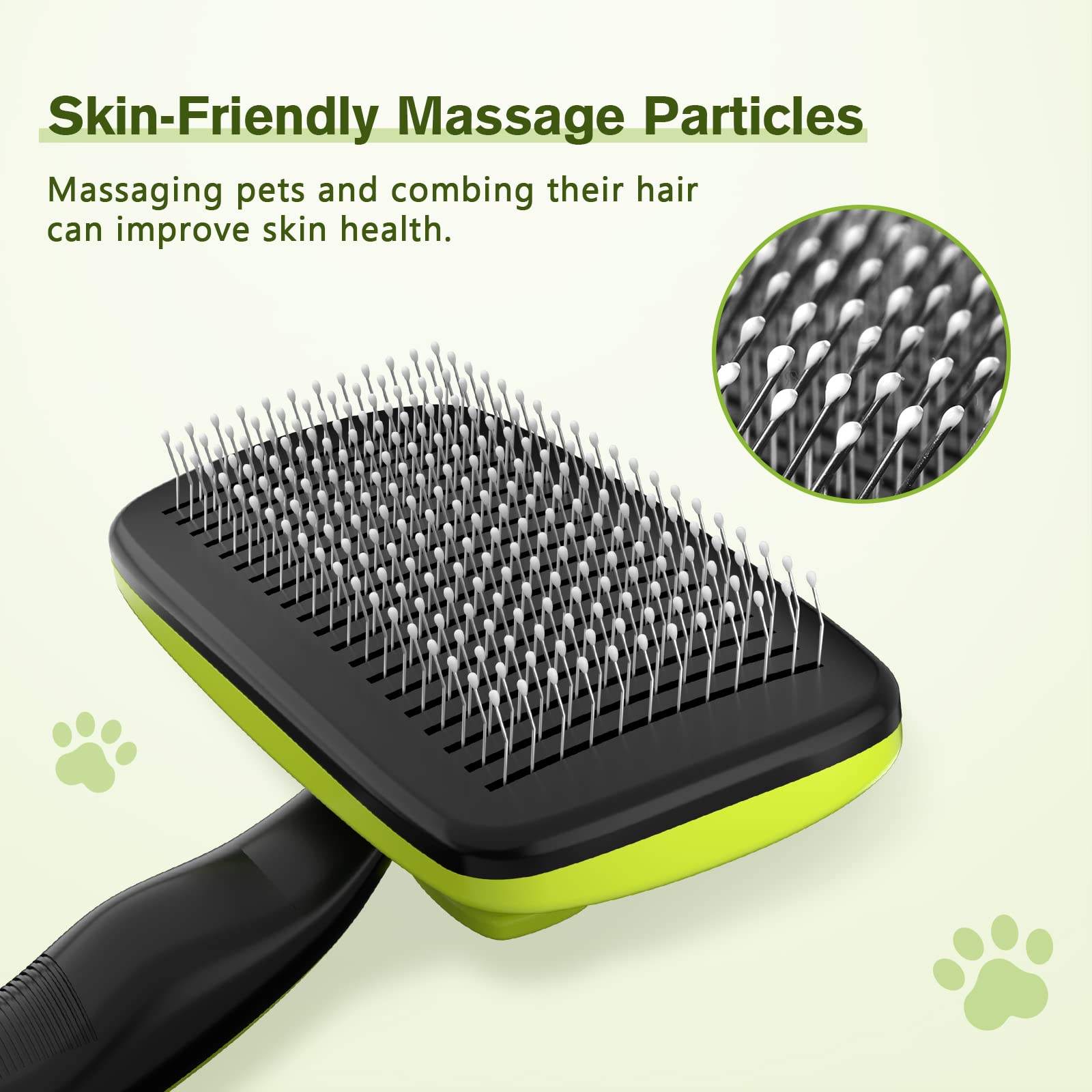 One Button Self Cleaning Pet Hair Shedding & Grooming Dog and Cat Slicker Brush