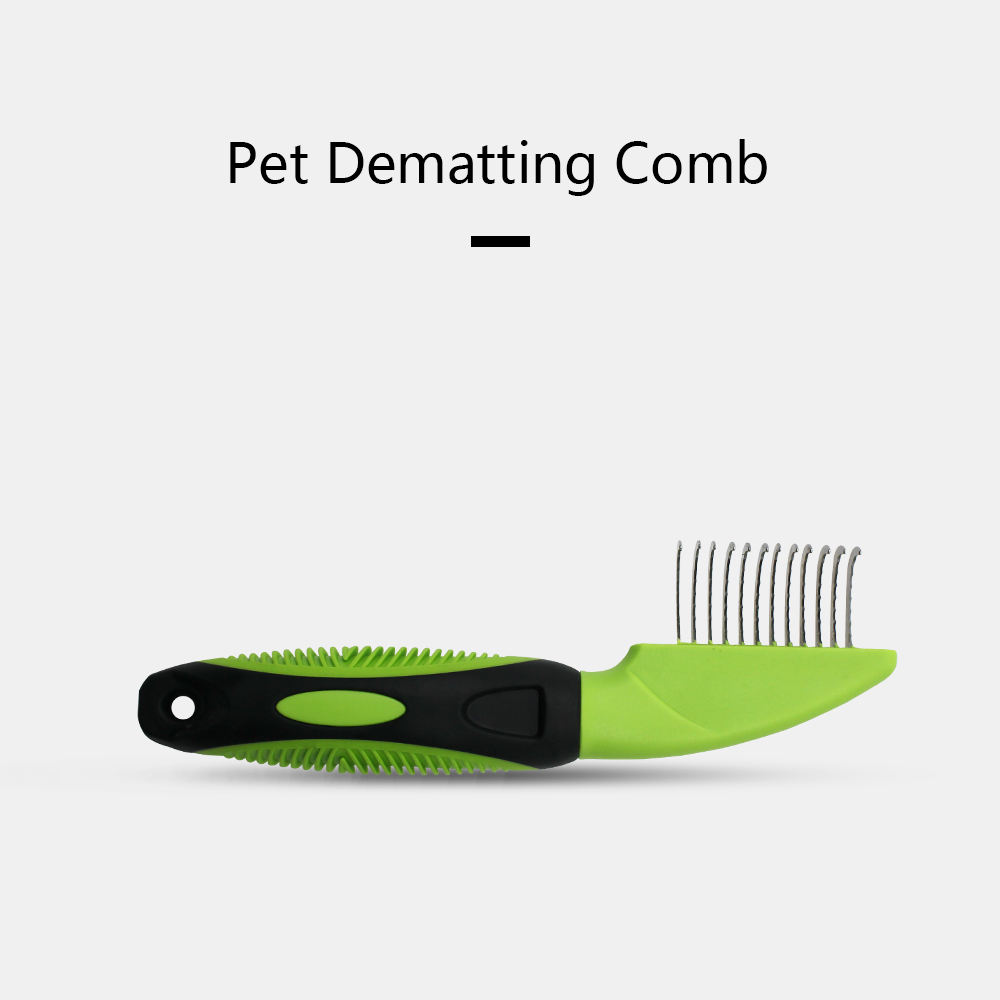 Custom Stainless Steel Blades Pet Hair Grooming Mats Cut Dog and Cat Rake Dematting Comb