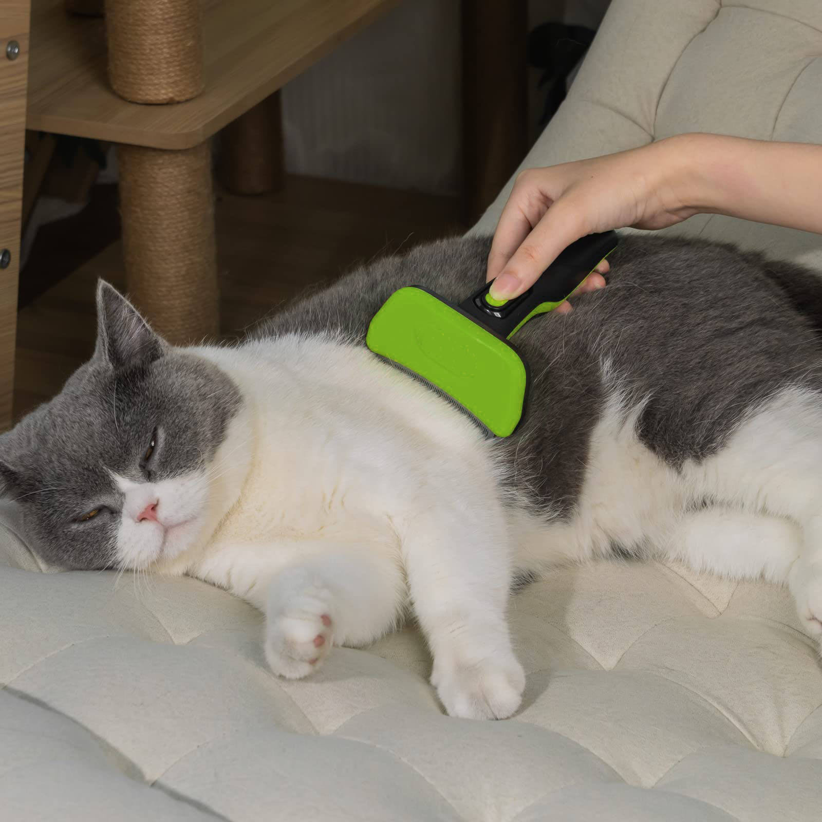 3 Sizes Self Cleaning One-Button Stainless Steel Pet Hair Grooming Deshedding Brush for Dog and cat