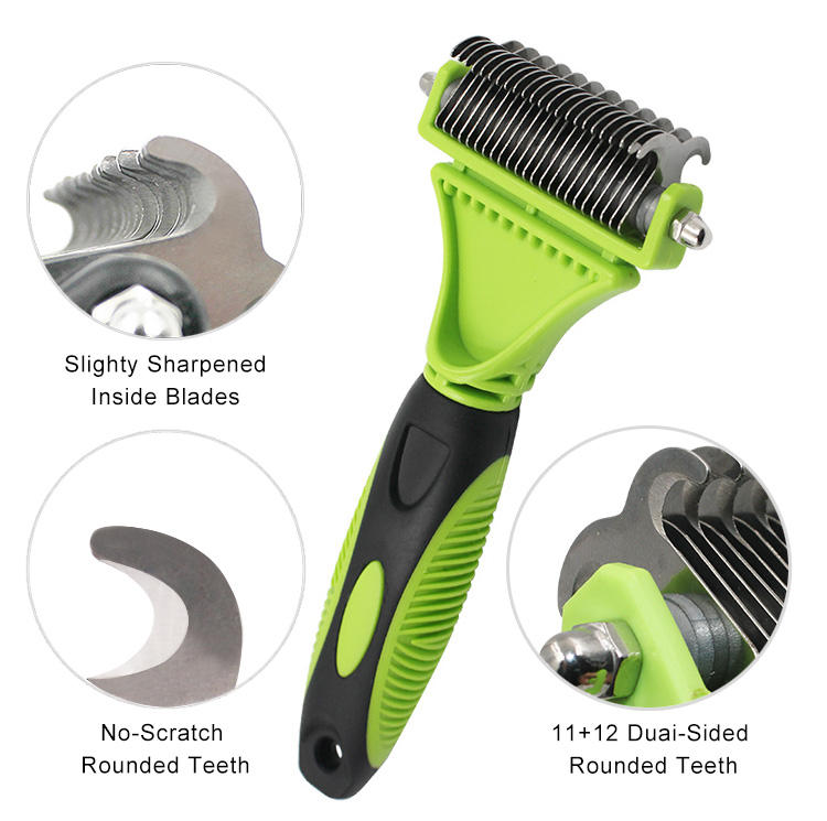 Best Selling Dog and Cat Dematting Undercoat Rake Blade Comb Pet Fur grooming tool