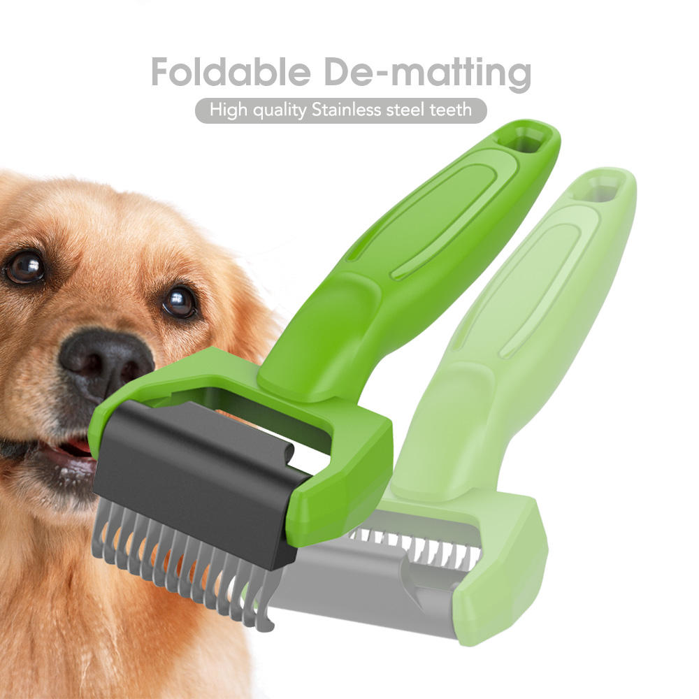Foldable Pet De-matting High Quality Hair Grooming Tool Dog Cat Dematting Comb
