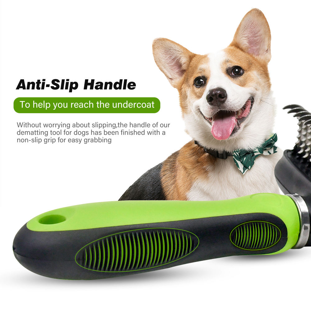 Professional Long Blade Undercoat Rake Dog and Cat Hair Grooming Dematting Comb