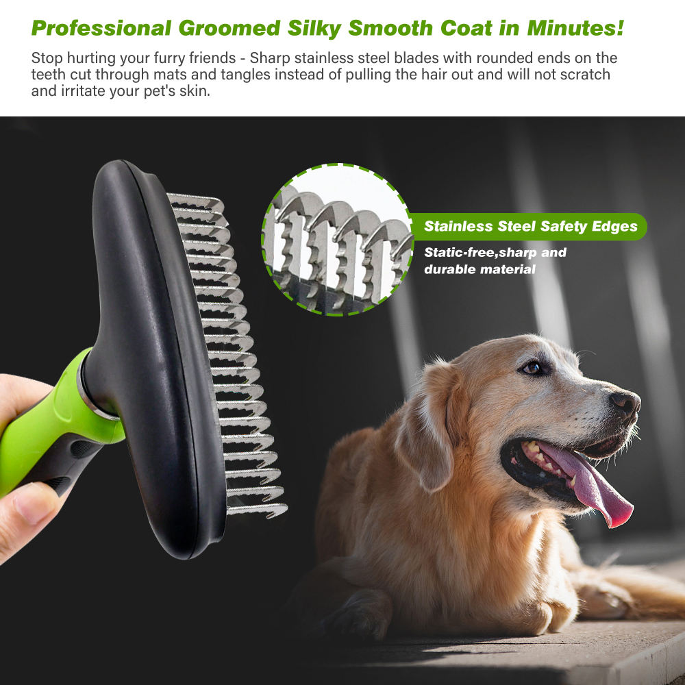 Professional Long Blade Undercoat Rake Dog and Cat Hair Grooming Dematting Comb