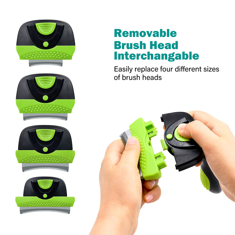 One-Click Self Cleaning Pet Deshedding Brush Easy Release Pet Hair Removal Comb Grooming Tool for Dogs Cats