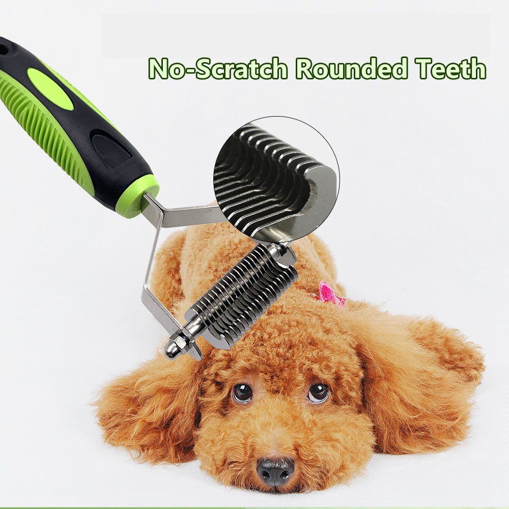 Pet Grooming Stainless Steel Blades Dematting Rake Comb for Dog and Cat
