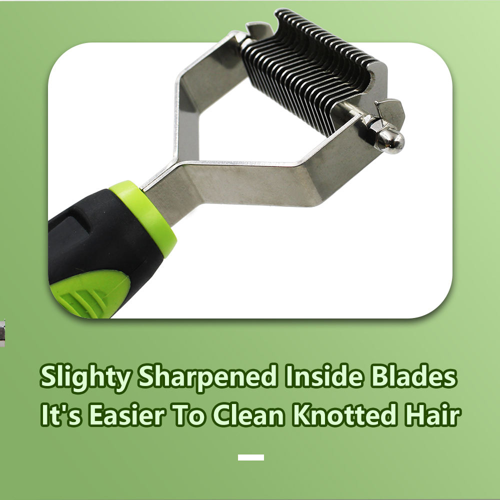 Pet Grooming Stainless Steel Blades Dematting Rake Comb for Dog and Cat